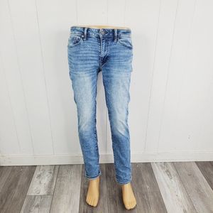 American Eagle Outfitter Men's Blue Medium Wash Denim Slim Straight Jeans Sz 29